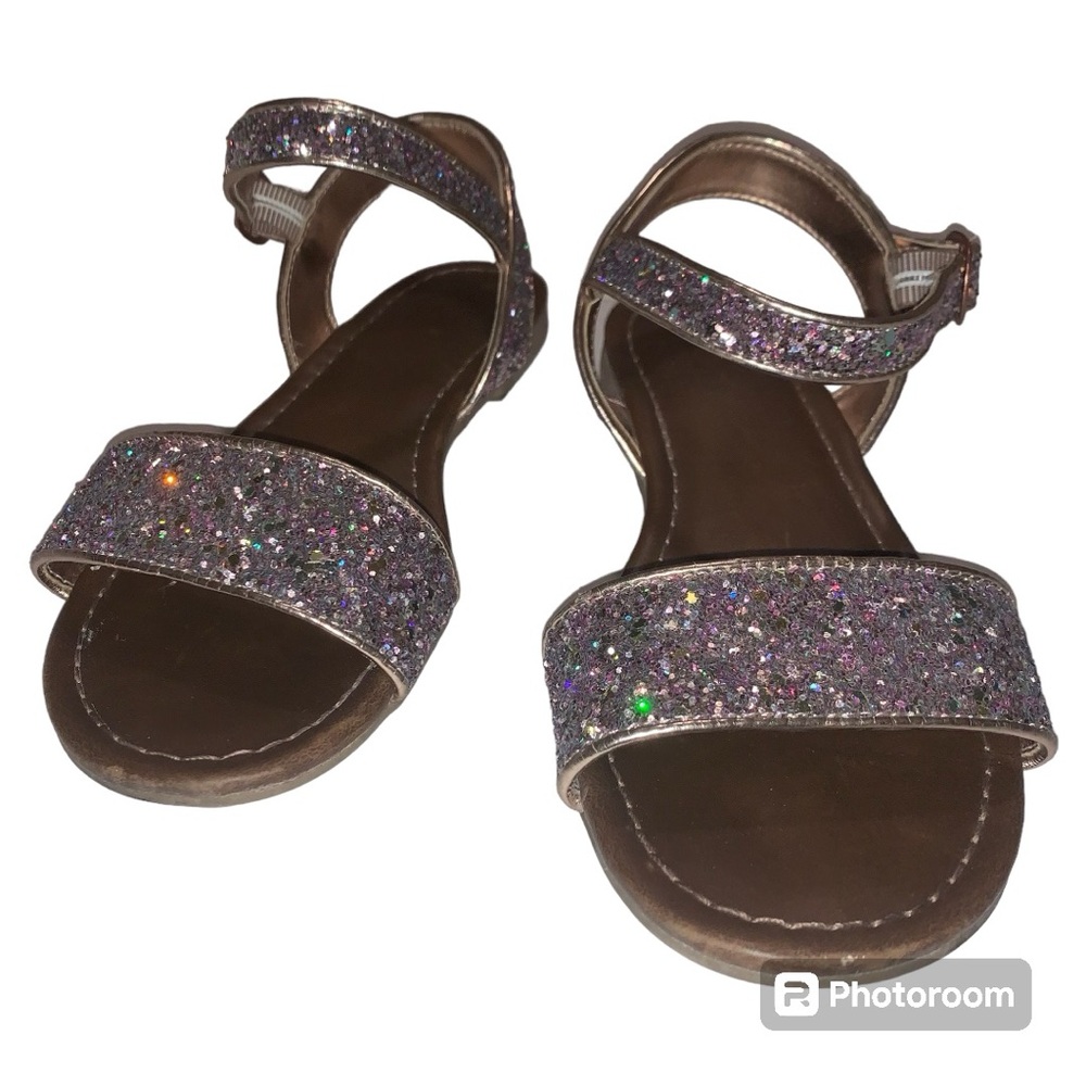 Material Girl Glitter Sandals Size 5